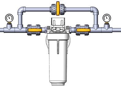 Схема подключения фильтра механической очистки для воды Ecosoft 3/4